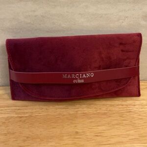 Marciano by Guess Burgundy Velvet Clutch